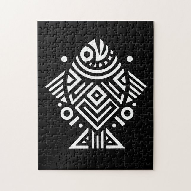 Puzzle Art triangulaire géométrique vintage (Vertical)