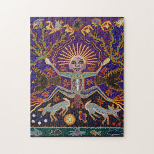 Puzzle Art tribal ethnique Boho de déesse aztèque maya