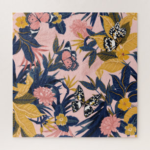 Puzzle Art tropical : Motifs forestiers brillants