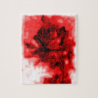 Puzzle Art vintage Rose rouge