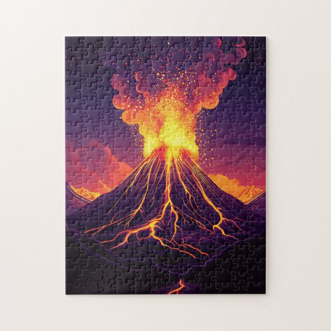 Puzzle Art Volcano Dramatique Érupteur (Vertical)