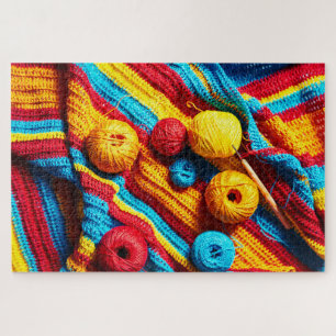 Puzzle Artisanat Crochet coloré Fil Fil Nain Needlework