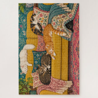 puzzle artistique de chats en 1000 pièces