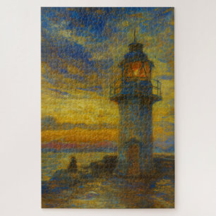 Puzzle artistique de style Turner du phare de Brix