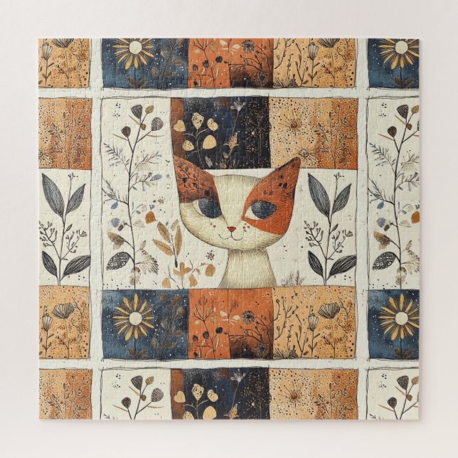 Puzzle Artistique Mi-Siècle Moderne Cute Chats (Vertical)