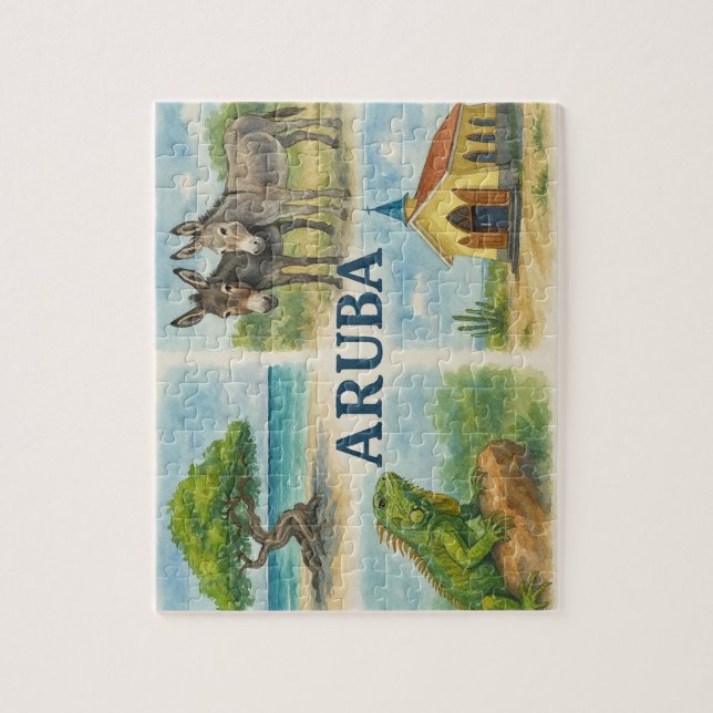 Puzzle Aruba multivu aquarelle (Vertical)