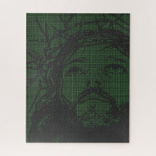 Puzzle ASCII Art Jésus Couronne d'Épines Jean 19:30