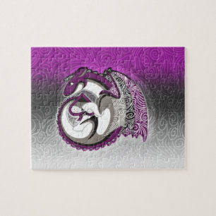 Puzzle asexuel de dragon de fierté