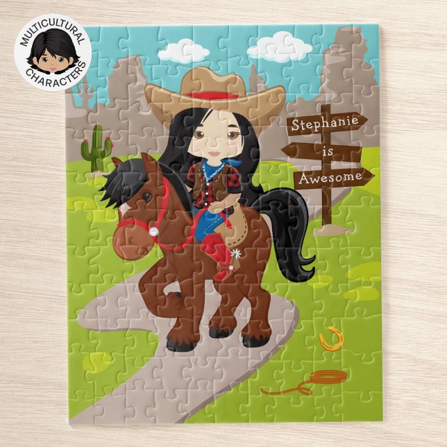 Puzzle asiatique personnalisé Cowgirl (Créateur téléchargé)