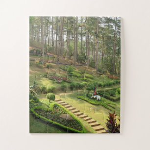 Puzzle asiatique, vietnamien, art, sculpture, bouddha,