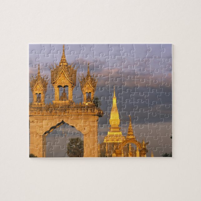 Puzzle Asie, Laos, Vientiane. Temple de That Luang. (Horizontal)
