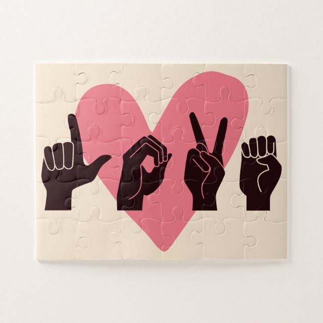 Puzzle ASL Love IV - Saint Valentin (Horizontal)