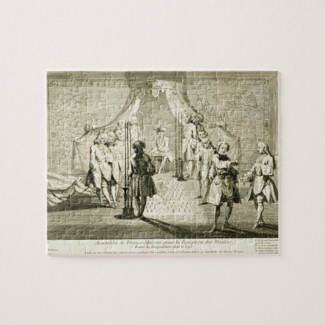 Puzzle Assemblée des maçons libres pour l'initiation d'un (Horizontal)