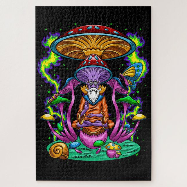 Puzzle Assistant Trippy Pyschedelic Mushroom (Vertical)