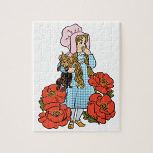 Puzzle Assistant vintage de Oz, Dorothy, Fleurs de Pavot