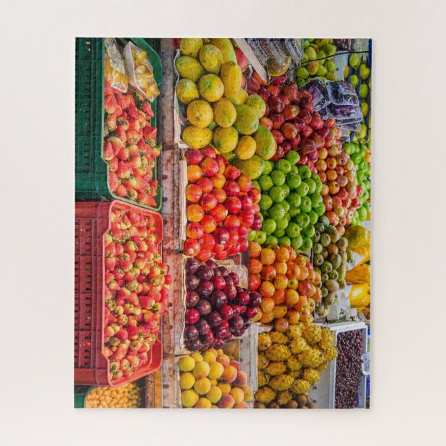 Puzzle Assortiment de stand de fruits délicieux (Vertical)