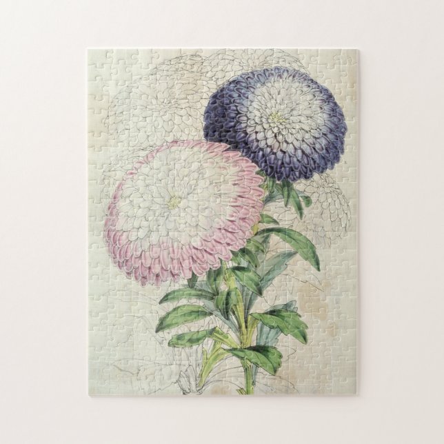 Puzzle Asters nains vintages à fleurs (Vertical)