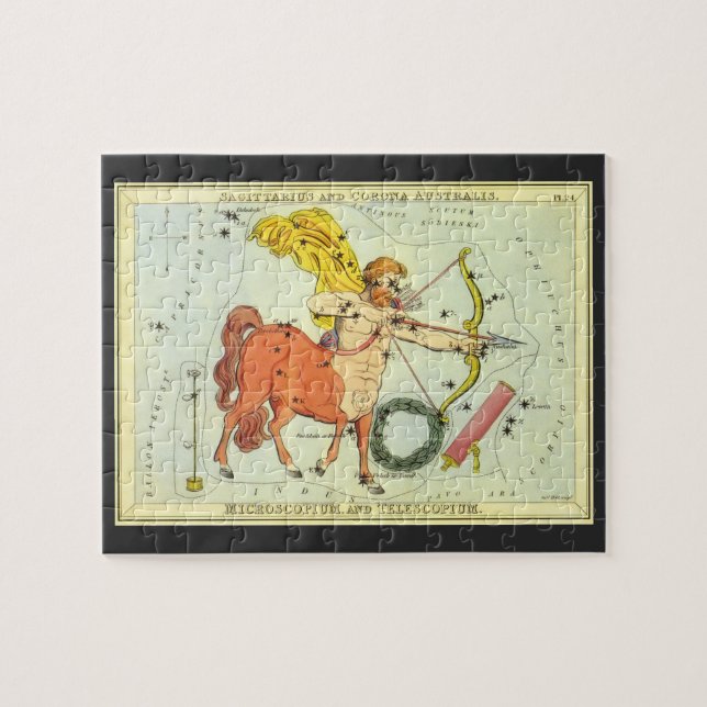 Puzzle Astrologie vintage Sagittaire Constellation Zodiac (Horizontal)