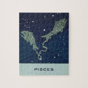 Puzzle Astrologie Vintage Zodiaque Poissons Constellation