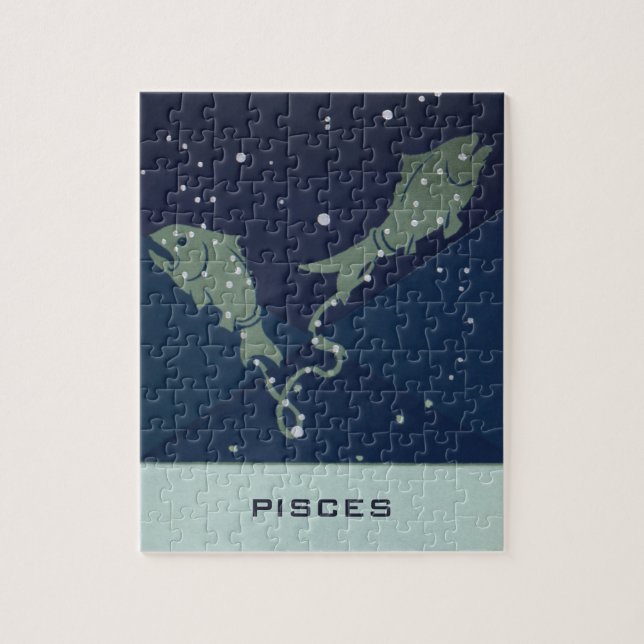 Puzzle Astrologie Vintage Zodiaque Poissons Constellation (Vertical)
