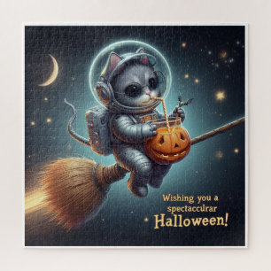 Puzzle Astronaut de chat cosmique : Aventure magique et s