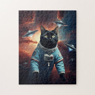 Puzzle Astronaut de chat galactique