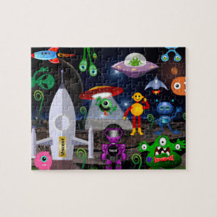 Puzzle Astronaut et fusée enfant personnalisés