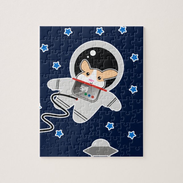 Puzzle Astronaut Hamster (Vertical)