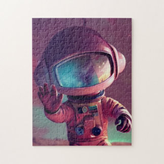 Puzzle Astronaute du petit Alien rouge