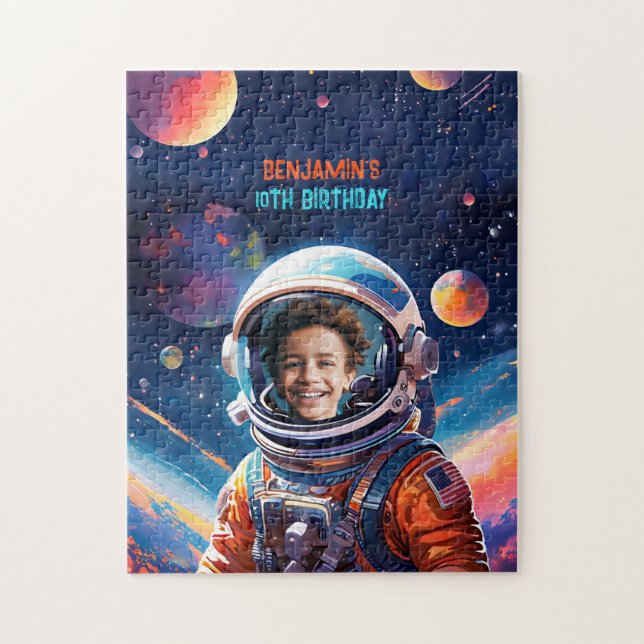 Puzzle Astronaute Espace Profond Planètes Photo Anniversa (Vertical)