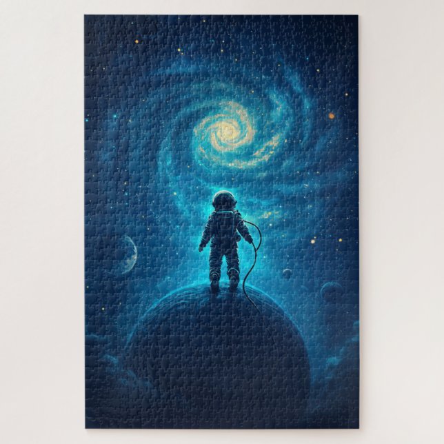 Puzzle Astronaute explorant un paysage cosmique (Vertical)