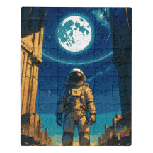 Astronaute sous la porte céleste