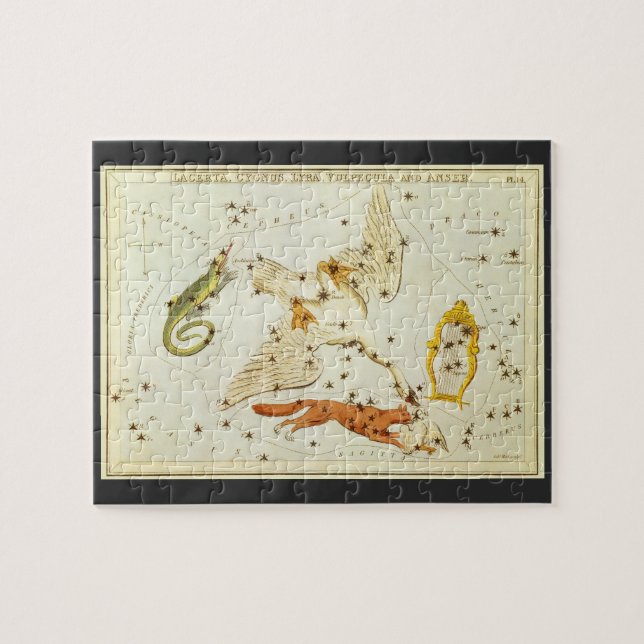 Puzzle Astronomie vintage, Constellations Stars Carte Gra (Horizontal)