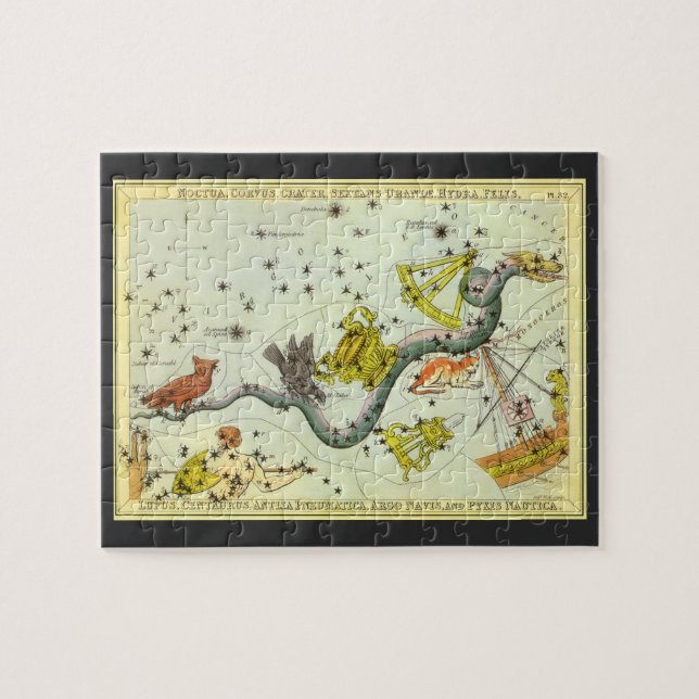 Puzzle Astronomie Vintage, Étoiles de la Constellation du (Horizontal)
