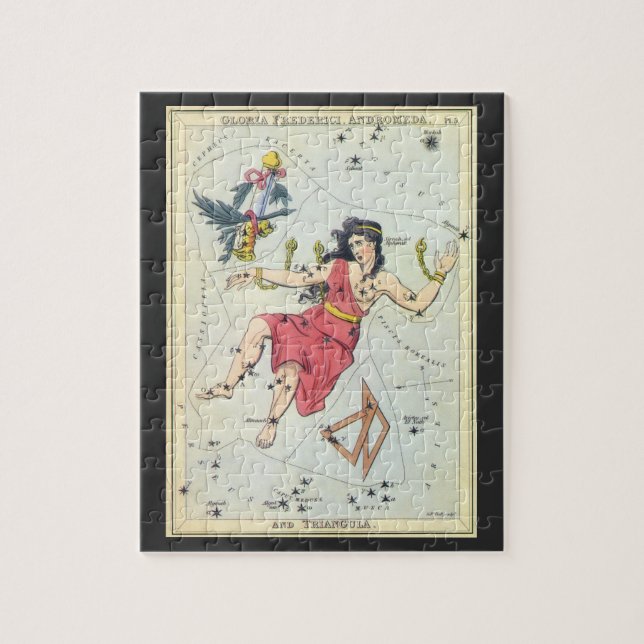 Puzzle Astronomie vintage, Stars de Constellation, Androm (Vertical)
