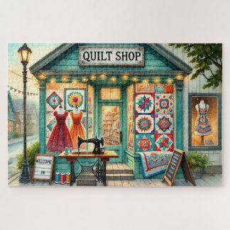Puzzle Atelier de Courtepointure Cottage Couture Scène Vi