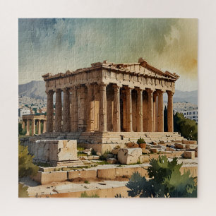 Puzzle Athènes Grèce aquarelle