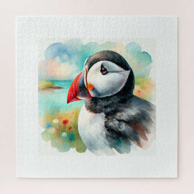 Puzzle Atlantic Puffin 040924AREF127 - Watercolor (Vertical)