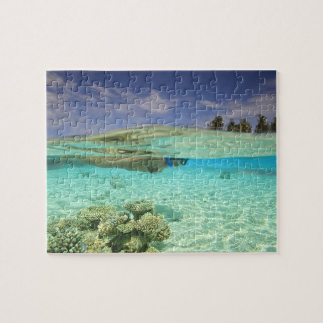 Puzzle Atoll de Huvadhoo Sud, Maldives Sud, Inde (Horizontal)