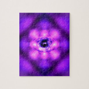 Puzzle Atome violet lumineux