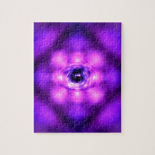 Puzzle Atome violet lumineux (Vertical)