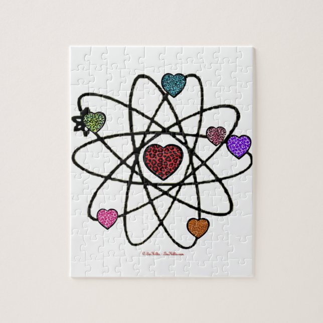 Puzzle Atomic Saint-Valentin Cœurs Imprimés Léopard (Vertical)