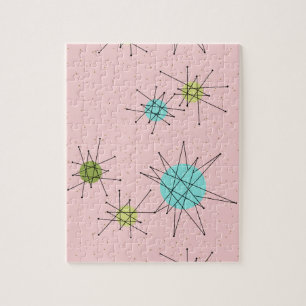 Puzzle atomique iconique rose de Starbursts