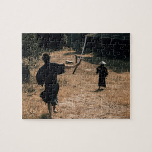 Puzzle Attaques samouraïs de guerrier avec une épée