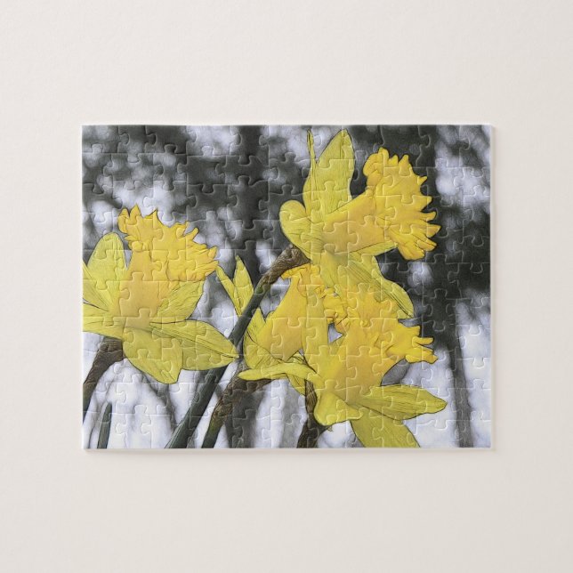 Puzzle Atteinte vers le haut - des jonquilles jaunes (Horizontal)