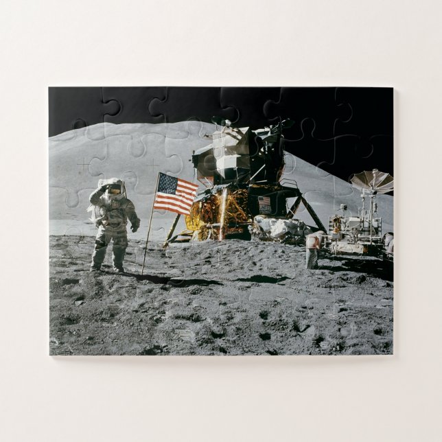 Puzzle Atterrissage historique d'Apollo sur la Lune aux É (Horizontal)