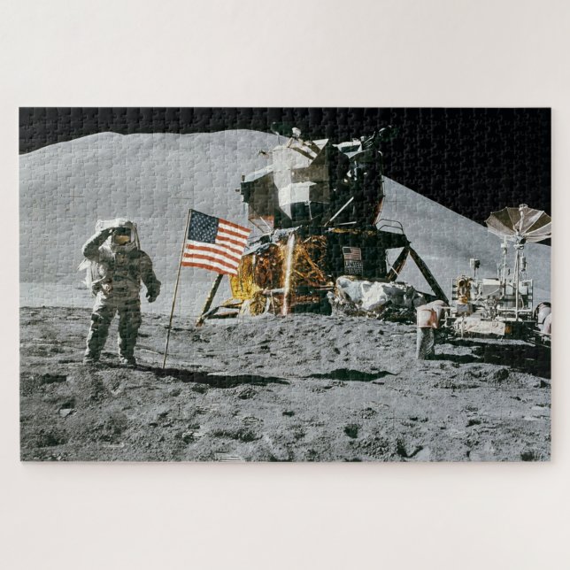 Puzzle Atterrissage historique d'Apollo sur la Lune aux É (Horizontal)