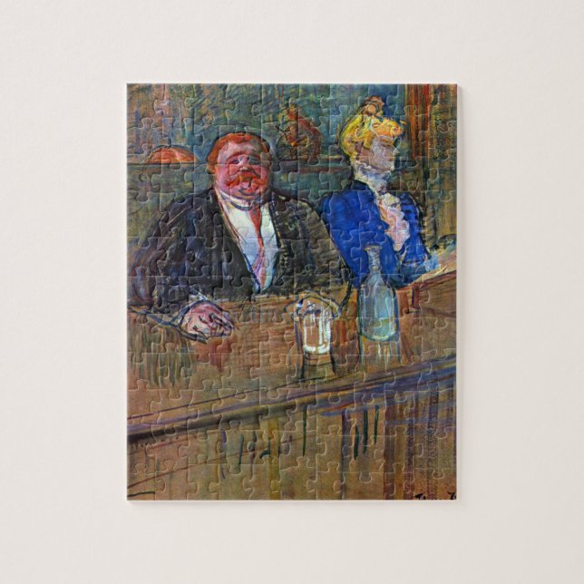 Puzzle Au Bar de Toulouse Lautrec, Art Vintage (Vertical)