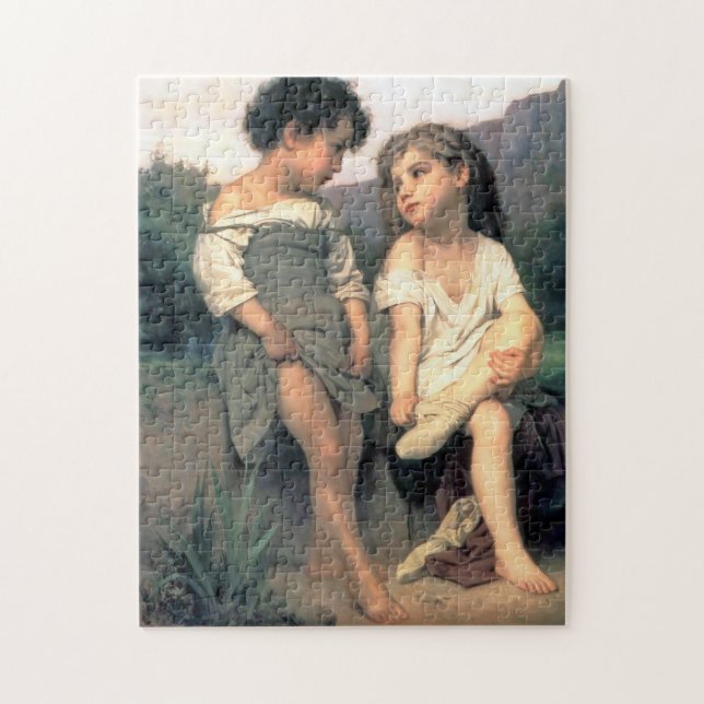 Puzzle Au bord du ruisseau, Bouguereau (Vertical)