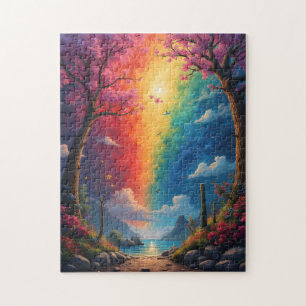 Puzzle Au bout du chemin est un monde arc-en-ciel